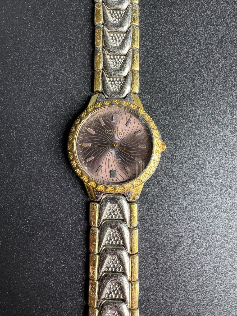 Geneva Two-Tone Women’s Watch - Pink Dial
